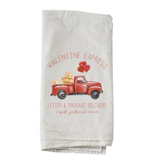 Valentine Express Red Truck Towel
